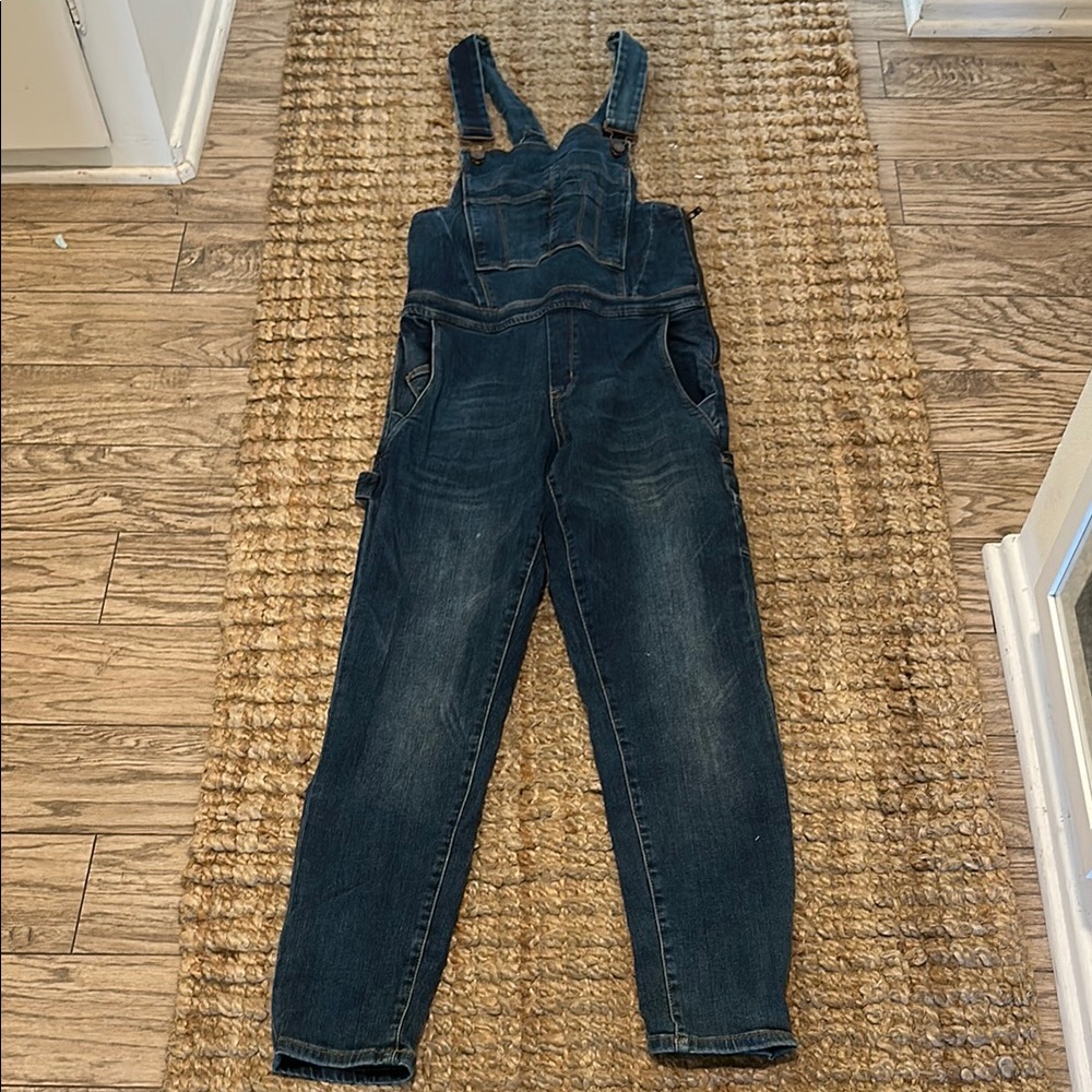 Blank NYC Blue Denim Overalls Classic Workwear Style